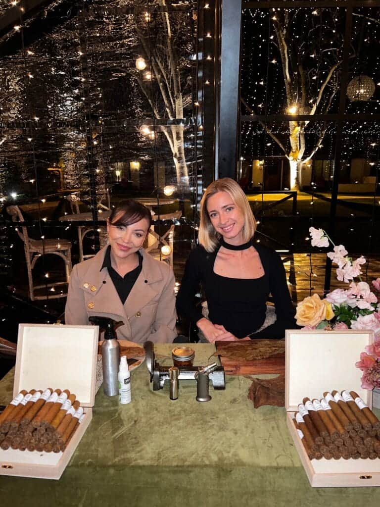 professional female cigar roller for a private party and birthday celebration