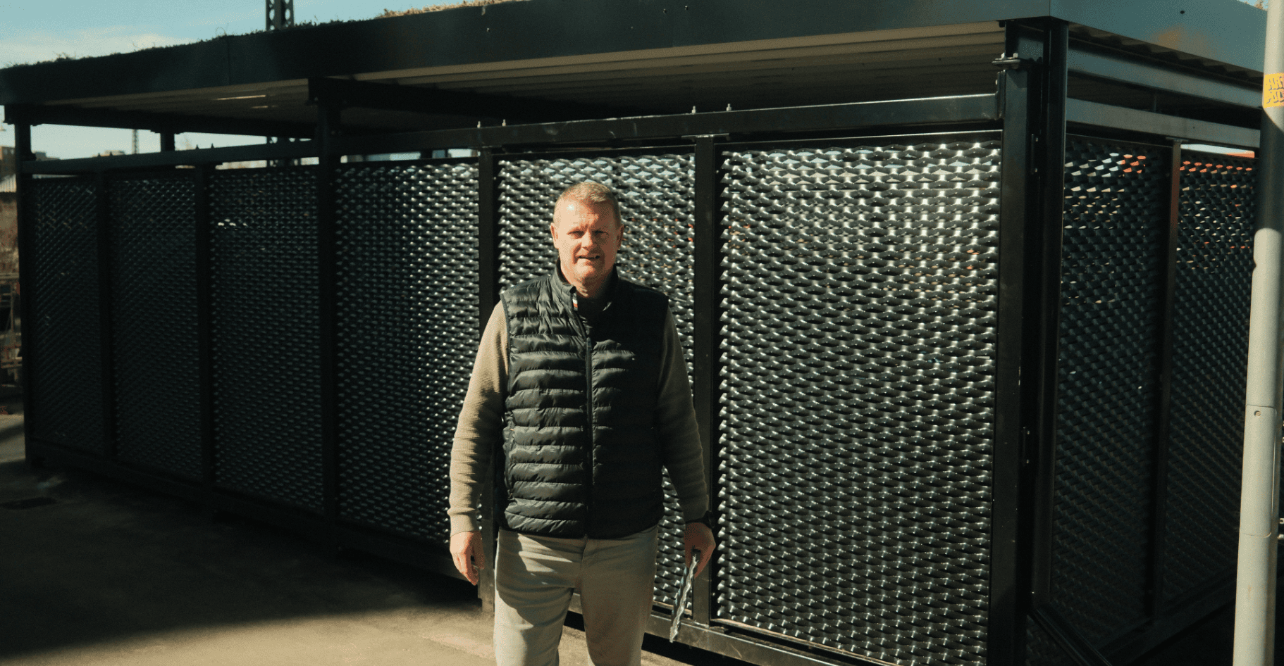 Finished steel and expanded-metal enclosure at the named CPH Pulse project