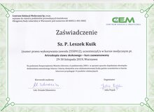 certyfikat-artroskopia-leszek-kuik
