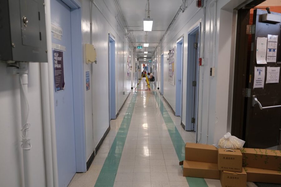 UnBQ main floor hallway. Taken during digital documentation, August 2021. From Madisen Hvidberg.