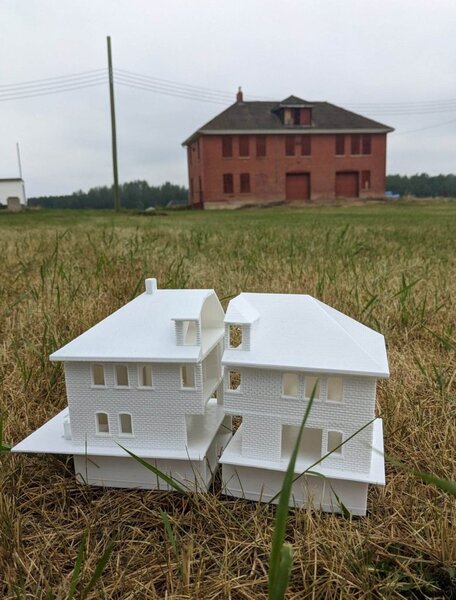 3D Printed Model at Poundmaker's Lodge and Carriage House, June 14. From Madisen Hvidberg