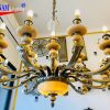 Đèn chùm đồng đá cao cấp