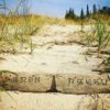 Lighthouse with GPS Coordinates Driftwood Sign