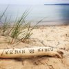 Driftwood Sign GPS Coordinates Beach