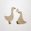 Birch Plywood Goose Wall Decor Set: Modern Minimalist Animal Art