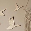 Wooden Flying Geese Wall Decor, Nursery Decoration