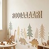 Wooden Roar Sign for Kids Room, Dinosaur Nursery Wall Art, Playroom Word Decor