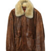 VINTAGE BOMBER LEATHER JACKET/L