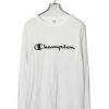 USED CHAMPION PRINTED LOGO LONG SLEEVE T-SHIRT/XL