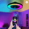 Smart RGB Ceiling Fan Light — App & Remote, 6-Speed DC Motor