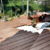 Thermowood hőkezelt fenyő teraszburkolat kerti terasz burkolataként