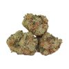 King Craft Khalifa Kush cannabis flower, showcasing its organic, hand-trimmed buds with a rich lemon-pine aroma and a THC content of over 27%.