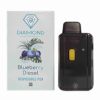 Blueberry diesel cartridge 3g disposable vape by Diamond Concentrates at Herb Castle