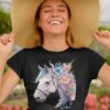 t shirt mockup of a happy woman wearing a large sun hat 22504 3