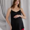 Черный топ для будущих и кормящих мам Tender