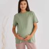 Фисташковая футболка для будущих и кормящих мам Astoria