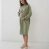 Лавандовое платье-футболка для будущих и кормящих мам Casual Платья и сарафаны 8