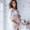 Белый длинный кружевной пеньюар Новинки 5