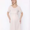 Бежевая сорочка для будущих и кормящих мам Nika