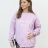 Лавандовый свитшот для будущих и кормящих мам Super Mama