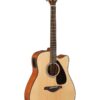Yamaha FGX800C Solid Top Cutaway Acoustic-Electric Guitar, Dreadnought, Natural