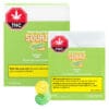 Fully Blasted Mango Lime 10 Pack 1:1 Soft Chews by SOURZ by Spinach featuring tropical mango and tangy lime flavours infused with liquid diamonds.