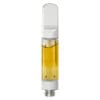 Woody Nelson Cured Resin Vape 510 full ceramic cartridge next to its open tan product packaging case.