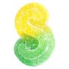 Fully Blasted Mango Lime 10 Pack 1:1 Soft Chews by SOURZ by Spinach featuring tropical mango and tangy lime flavours infused with liquid diamonds.