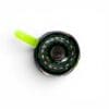 Slyme Mandala Glass Pendant handcrafted glass pendant with black, white, green, and neon slyme mandala design.