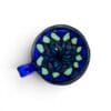Cobalt Mandala Glass Pendant handcrafted glass pendant with blue, teal, mint, and violet mandala-inspired design.