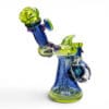 Crushed Opal Mini Banger Dab Rig by Huffy handcrafted borosilicate glass with crushed opal accents
