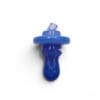 Front view of Cobalt Bubble Carb Cap with rounded blue handle, circular cap shape, and small top airflow hole.