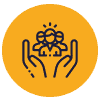 people in hands icon