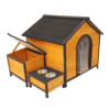 dog house with storage box for toys and pet supplies