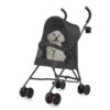 pet stroller with mesh ventilation for airflow and visibility