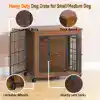 heavy duty dog crate with steel frame and durable wood panels