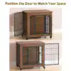 dog crate furniture with spacious interior for small and medium dogs