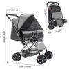 durable pet stroller with alloy frame for stable and long term use