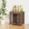 indoor dog crate with wheels and lockable design
