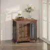 Dog Crate Furniture with Wheels for Small Dogs