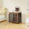 Dog Crate Furniture with Wheels for Small Dogs
