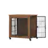 Dog Crate Furniture with Wheels for Small Dogs