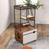 cat litter box enclosure furniture with storage for indoor use