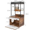 durable cat litter box furniture with metal frame and wood panels