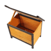 Luxury Outdoor Wooden Dog House with Feeding Station
