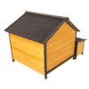 Luxury Outdoor Wooden Dog House with Feeding Station