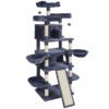 Cat tree for indoor cats with multiple levels and scratching posts