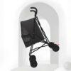 modern black pet stroller with stylish and functional design