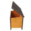 Luxury Outdoor Wooden Dog House with Feeding Station