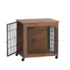 Dog Crate Furniture with Wheels for Small Dogs